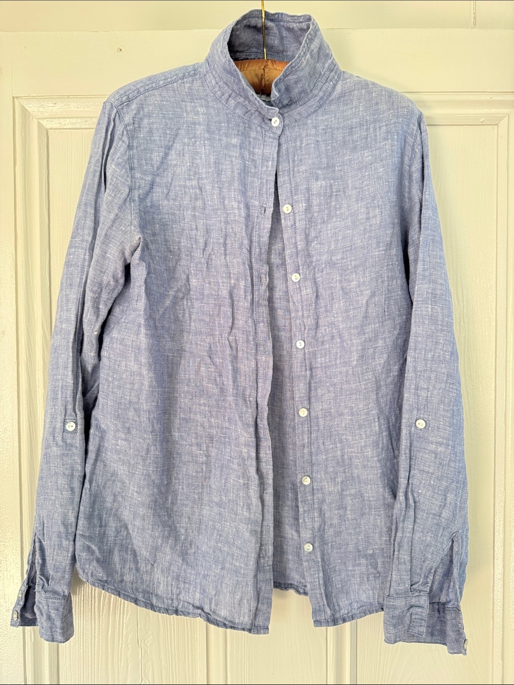 Sigrid Olsen 100% Linen Button-Up Shirt sz M